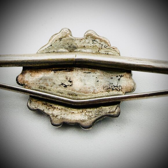 Dainty Zuni Sunface Inlay Sterling Cuff, Size 6.5 - Picture 5 of 5